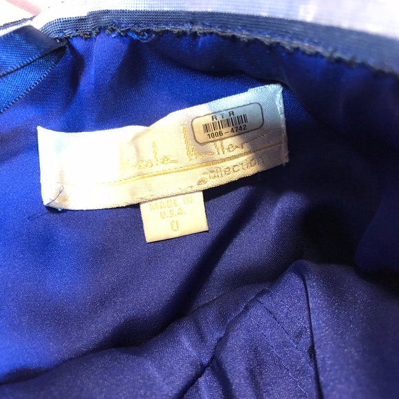 Nicole Miller Cobalt Blue Strapless Shimmer Cocktail Dress - Picture 4 of 6